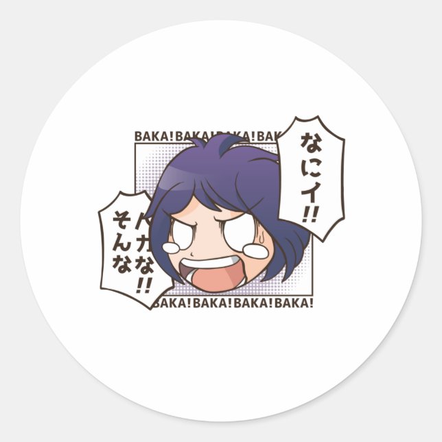 Sticker Rond Baka anime (Devant)