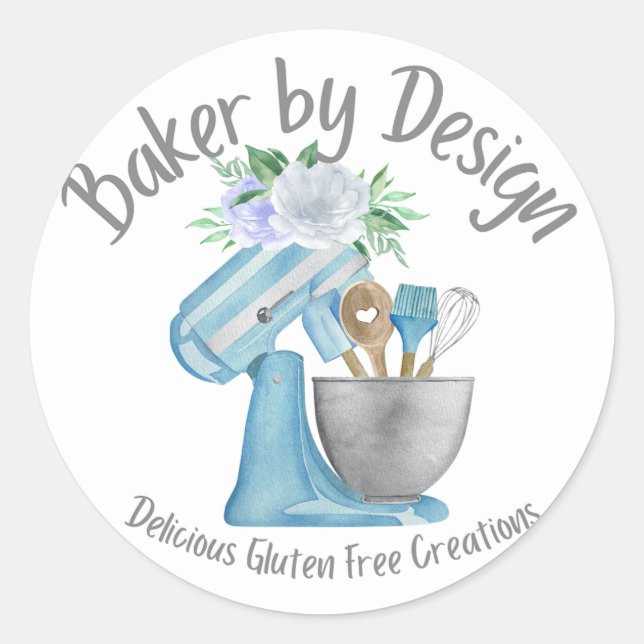 Sticker Rond Baker by Design (Devant)