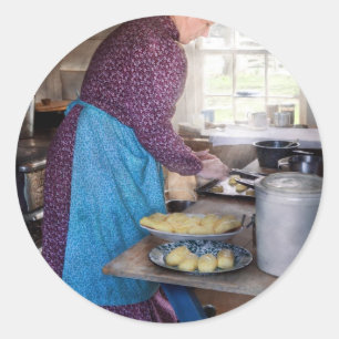 Sticker Rond Baker - Préparation du dîner