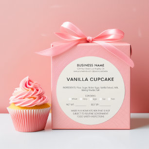 Sticker Rond Bakery Cake Home Licence alimentaire légale