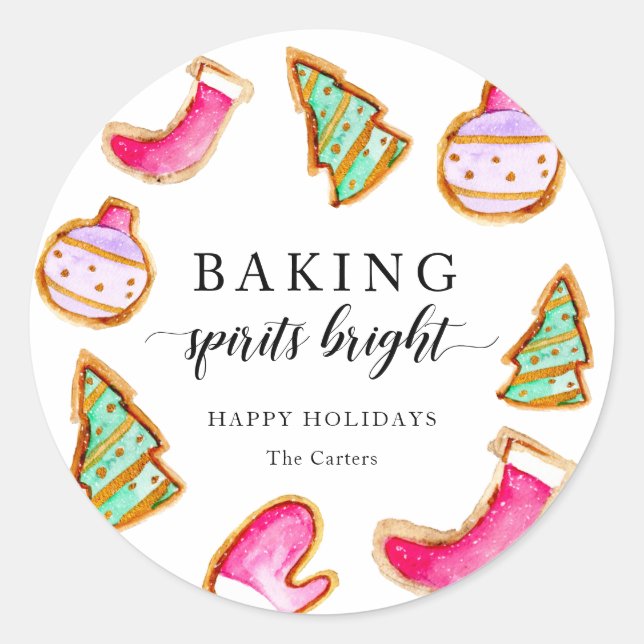 Sticker Rond Baking Spiritueux Bright Baking Party Simple (Devant)