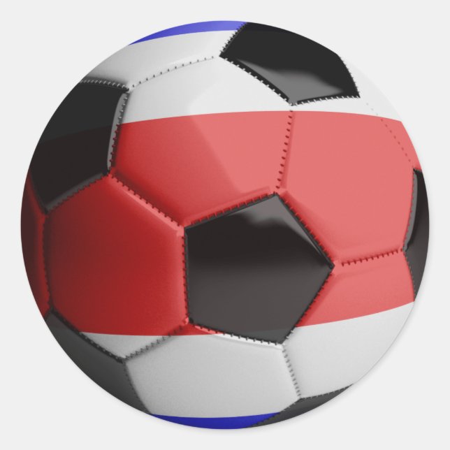 Sticker Rond Bal de football du Costa Rica (Devant)