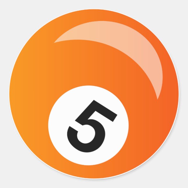 Sticker Rond Bal De Piscine Orange Classique (Devant)