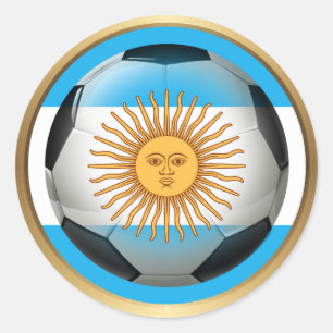 Sticker Rond Bal de soccer argentin
