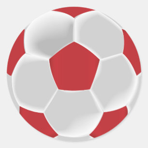 Sticker Rond Bal de soccer noir et blanc