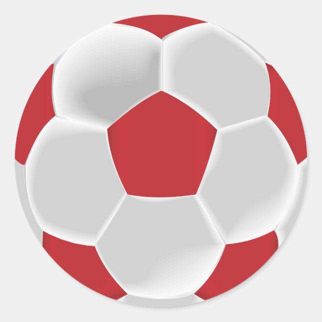 Sticker Rond Bal de soccer noir et blanc (Devant)