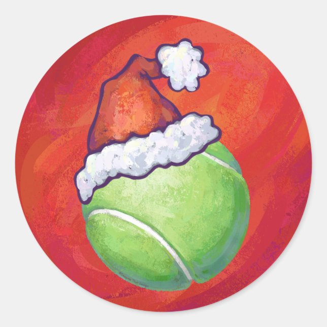 Sticker Rond Bal de tennis Noël (Devant)