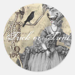 Sticker Rond Bal Masquerade Halloween