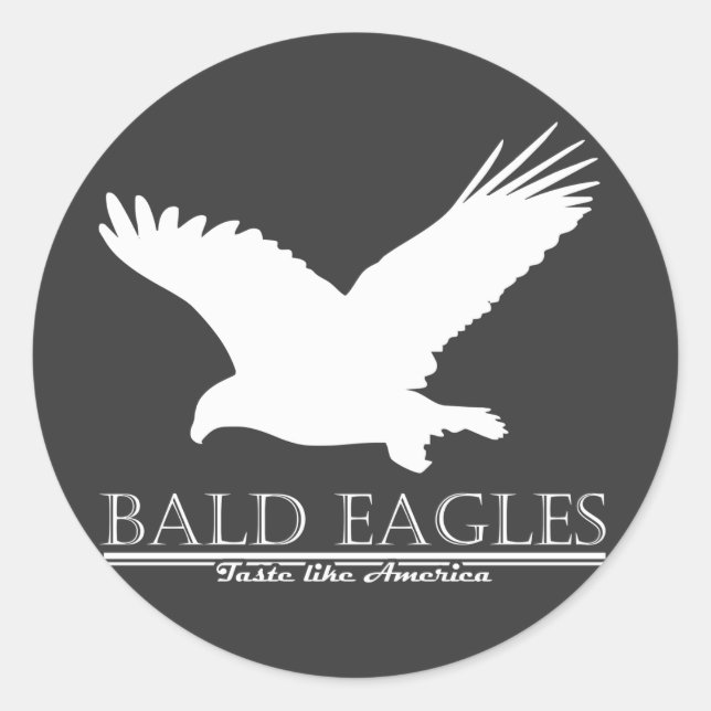 Sticker Rond Bald Eagles Goût Comme L'Amérique (Devant)