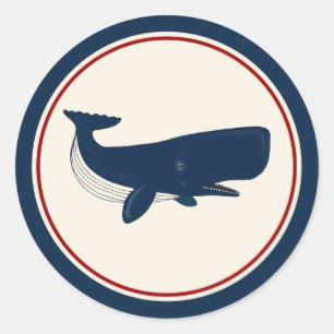 Sticker Rond Baleine