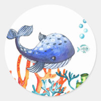 Baleine aquatique sous la mer Anniversaire