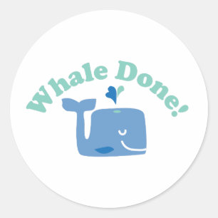 Sticker Rond Baleine faite !