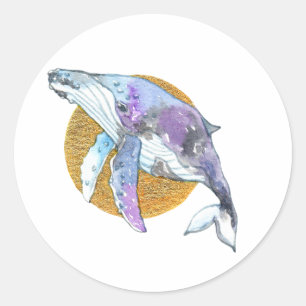 Sticker Rond Baleine Fly
