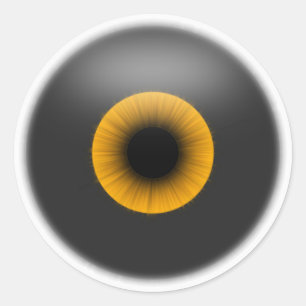 Sticker Rond Balise Balise Balise Balise Balise de l'oeil orang