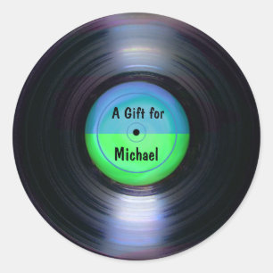 Sticker Rond Balise cadeau d'album rétro