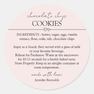 Sticker Rond Balise cadeau de mélange de chocolat rose