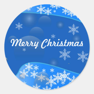 Sticker Rond Balise cadeau de Noël Joyeux modifiable