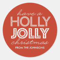 Balise cadeau Holly Jolly Red Christmas