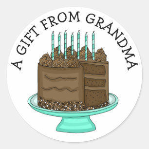 Sticker Rond Balise cadeau personnalisée   Un cadeau de