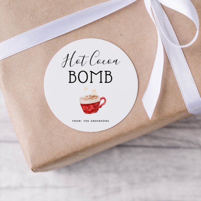 Sticker Rond Balise de bombe au chocolat chaud (Créateur téléchargé)