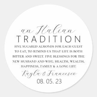 Sticker Rond Balise de la tradition Mariage d'amande italienne 