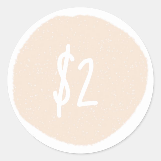 Sticker Rond Balise de prix de vente vierge personnalisée Stick (Devant)