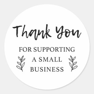 Sticker Rond Balise Merci Pour Le Soutien Aux Petites Entrepris