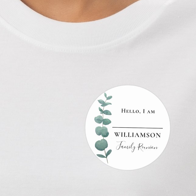 Sticker Rond Balise Nom de l'eucalyptus de la Réunion familiale (Créateur téléchargé)