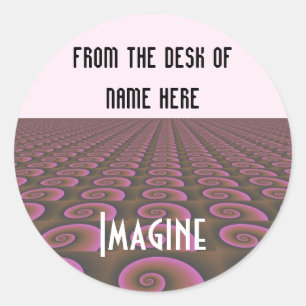 Sticker Rond Balise Nom du bureau créatif