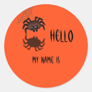 Sticker Rond Balise Nom Halloween
