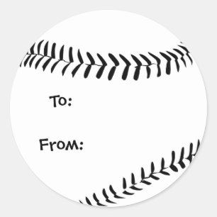 Sticker Rond Balises cadeaux Baseball / Softball