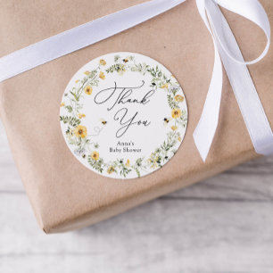 Sticker Rond Balises cadeaux pour les abeilles et Baby showers