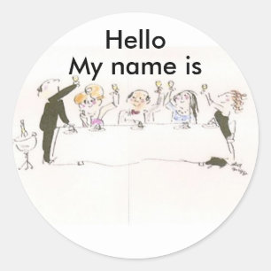 Sticker Rond Balises de nom pour la partie