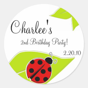 Sticker Rond Balises Red Ladybug Favor