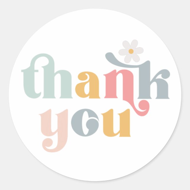 Sticker Rond Balises super Retro Merci Favor (Devant)