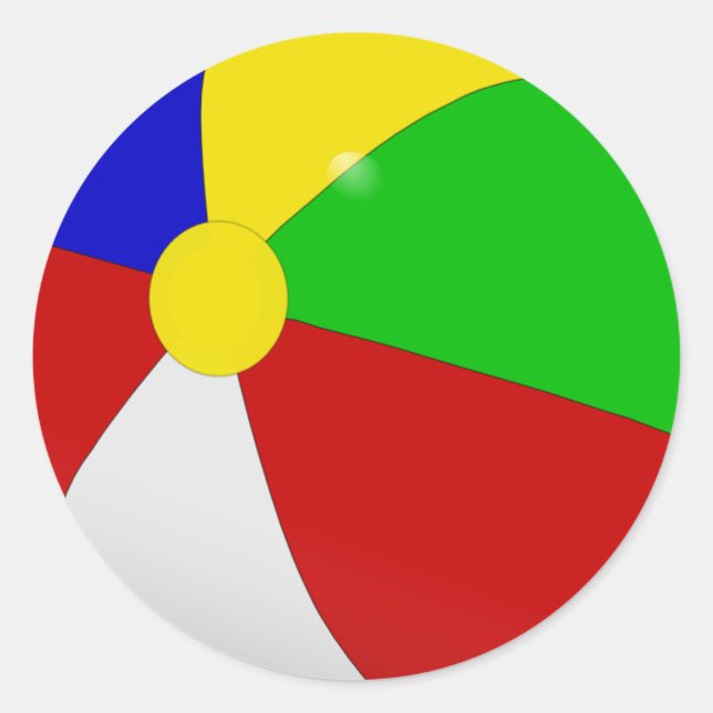 STICKER ROND BALL DE PLAGE (Devant)