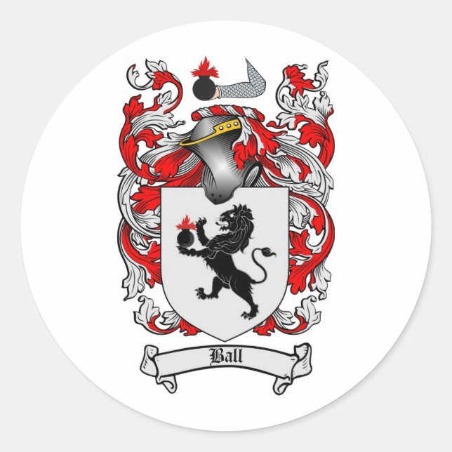 STICKER ROND BALL FAMILLE CREST - BALLE DES ARMES (Devant)