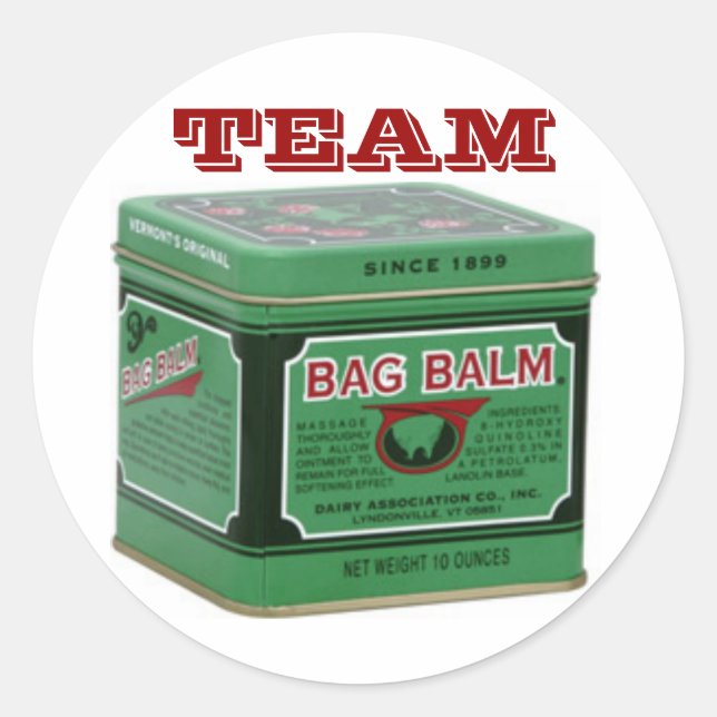 Sticker Rond Balle à sac de l'équipe (Devant)