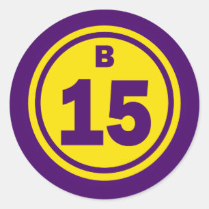STICKER ROND BALLE BINGO B-15