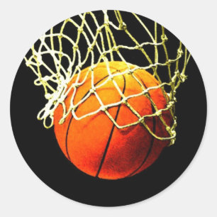 Sticker Rond Balle de basket