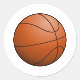 Sticker Rond Balle de basket