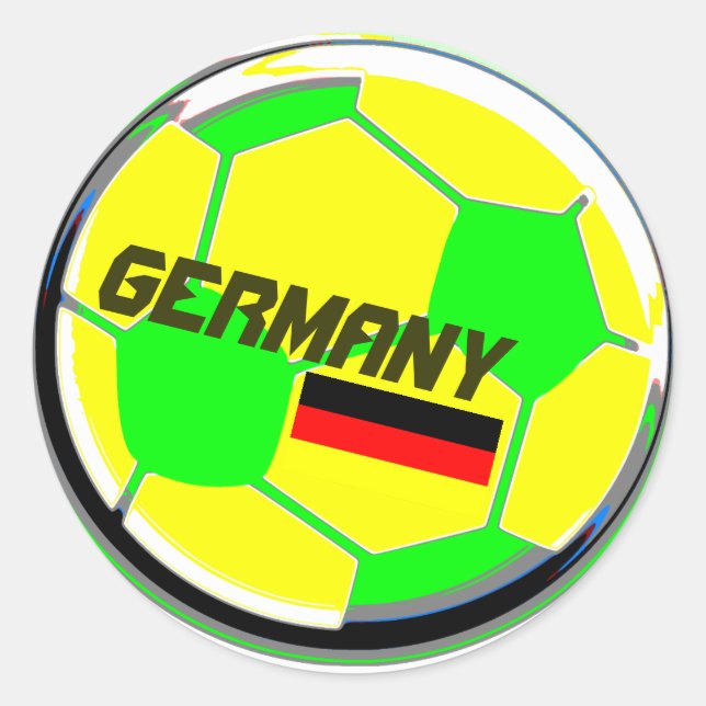 Sticker Rond Balle de football Allemagne (Devant)