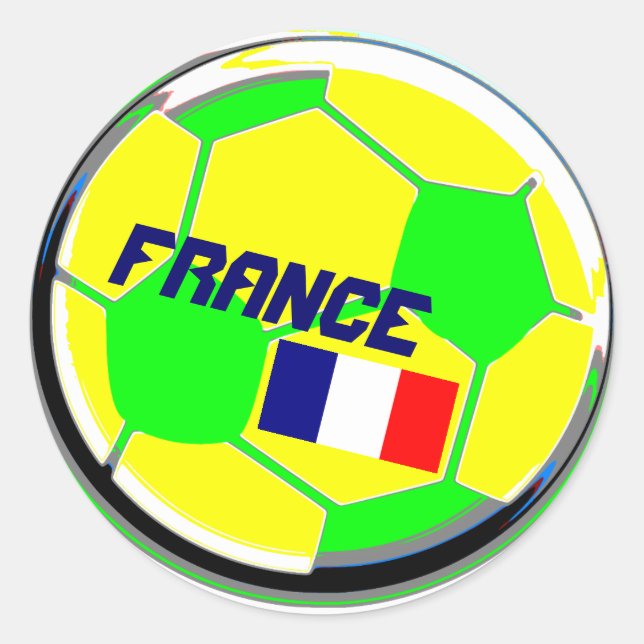 Sticker Rond Balle de football France (Devant)