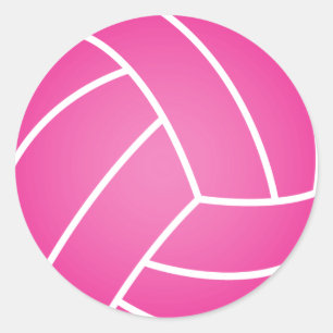 Sticker Rond Balle de polo d'eau rose