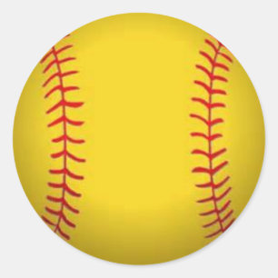 Sticker Rond Balle de softball