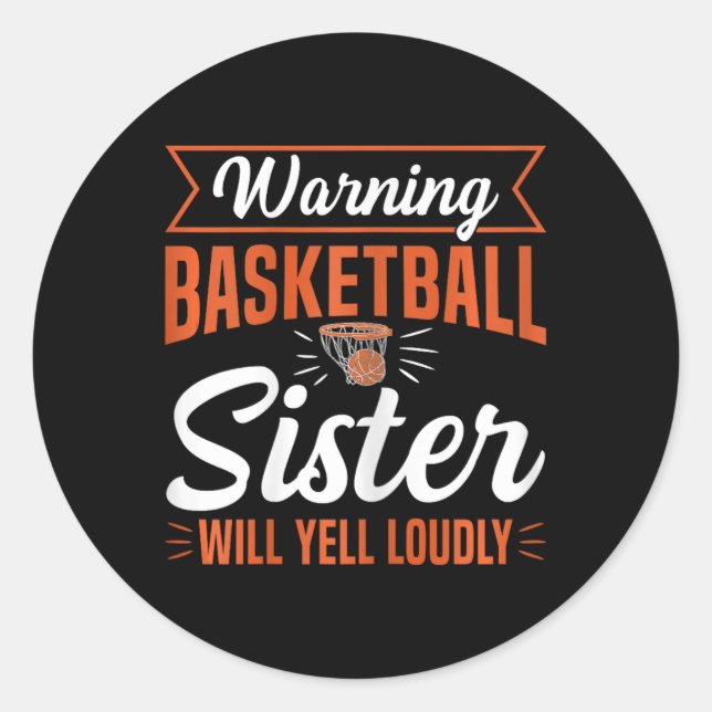 Sticker Rond Baller Family Basketball Devis Pour Un Si De Baske (Devant)