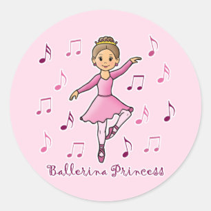 Sticker Rond Ballerina Princess
