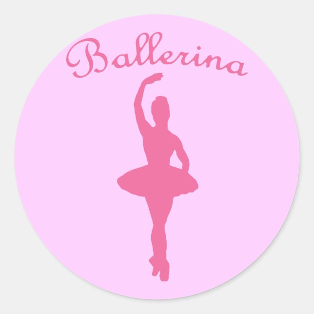 Sticker Rond Ballerina Silhouette (Devant)