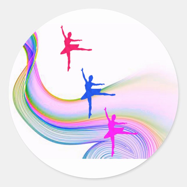 Sticker Rond Ballerina's sticker. (Devant)