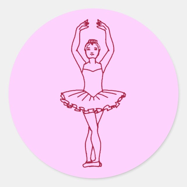 Sticker Rond Ballet, cinquième position (Devant)